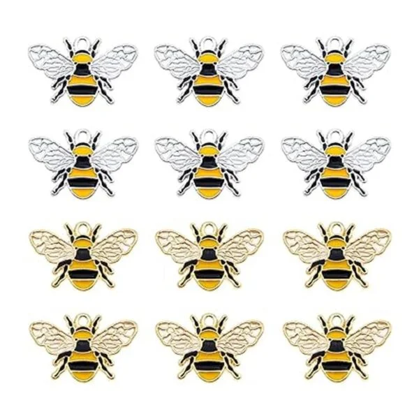 JJGrace 24pcs 1.024x0.669 in esmalte Little Bee Honeybee_1