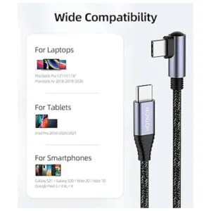 HOTNOW PD Cable USB C a USB C en ángulo recto de 1.5_7