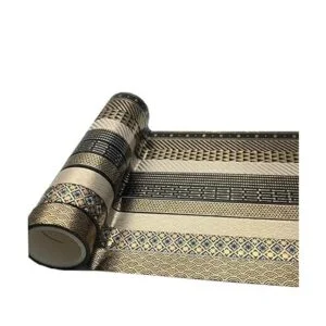 YUBX Juego de 10 rollos de cinta washi de color negro y_4