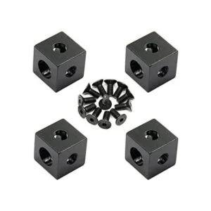 Zeberoxyz 4 piezas de soporte de esquina cubo negro con_1