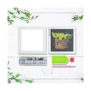 Kit de pintura de diamantes 5D para niños con marco de_2