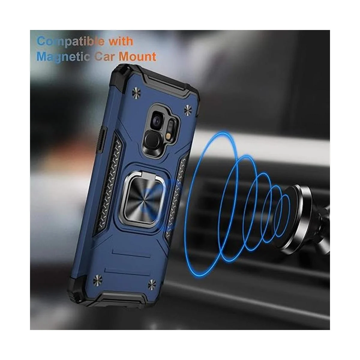 IKAZZ Funda para Samsung Galaxy S9 de doble capa suave y_5