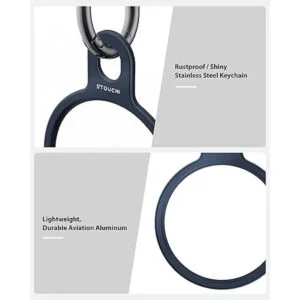 Paquete de 4 llaveros para AirTag de aluminio invisibles_3