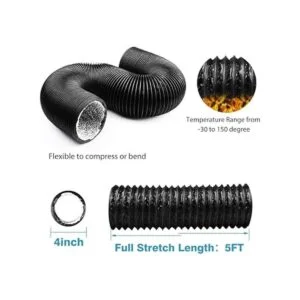 YIJUHOU Manguera de ventilación de secadora de 4 pulgadas_2