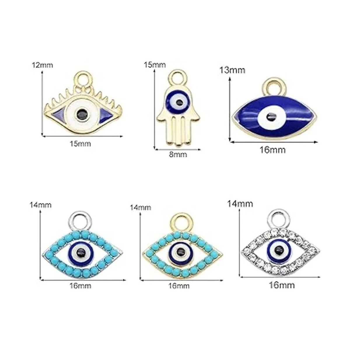 Julie Wang 30 piezas de diamantes de imitación mezclados_2