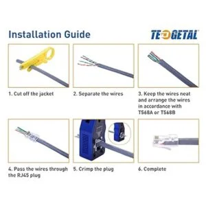 Cat6 RJ45 extremos 100 conectores Cat6 Cat5e RJ45_6
