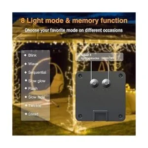 ZNYCYE 1 paquete de luces solares de luciérnaga con 8_3