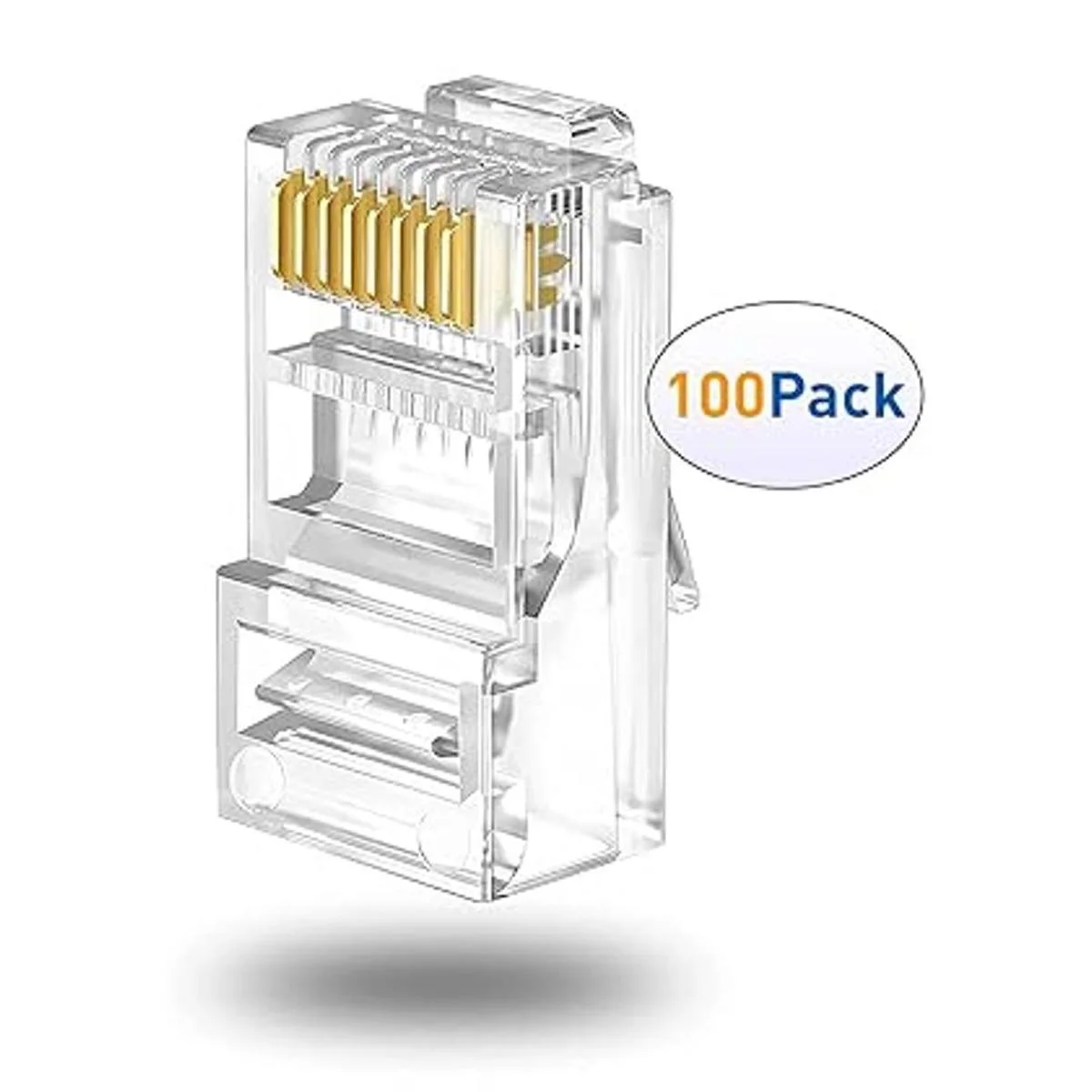 Cat6 RJ45 extremos 100 conectores Cat6 Cat5e RJ45_2