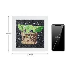 Kit de pintura de diamantes 5D para niños con marco de_7
