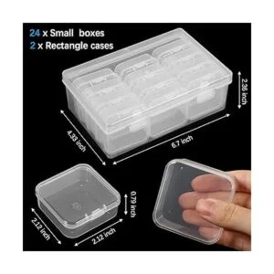 Blulu 24 recipientes pequeños de plástico para_2