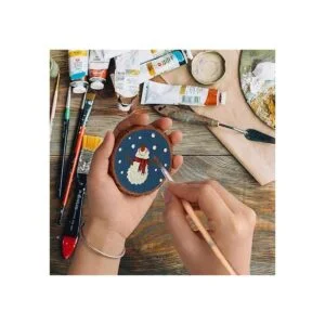 Rebanadas de madera natural para adornos de Navidad 25_5