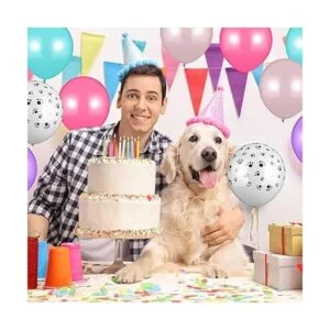 Globos de látex con diseño de pata de perro 100 unidades_3