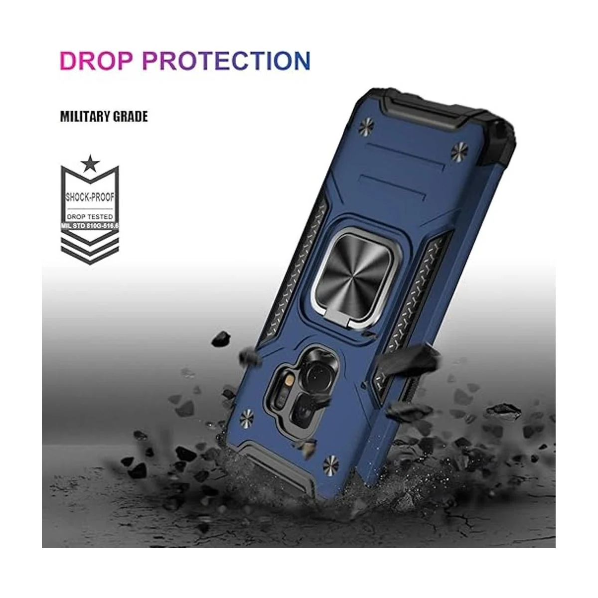 IKAZZ Funda para Samsung Galaxy S9 de doble capa suave y_4