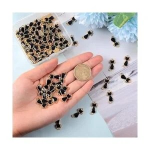 Ornaland 100 dijes de aleación de esmalte para gatos_3