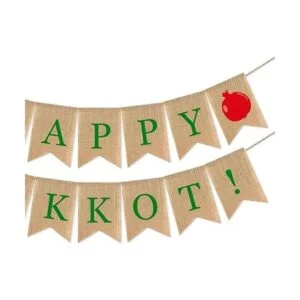 SWYOUN Arpillera feliz Sukkot Banner Sukkah Party Garland_3
