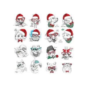 AZSG Sellos de Navidad para manualidades álbumes de_3