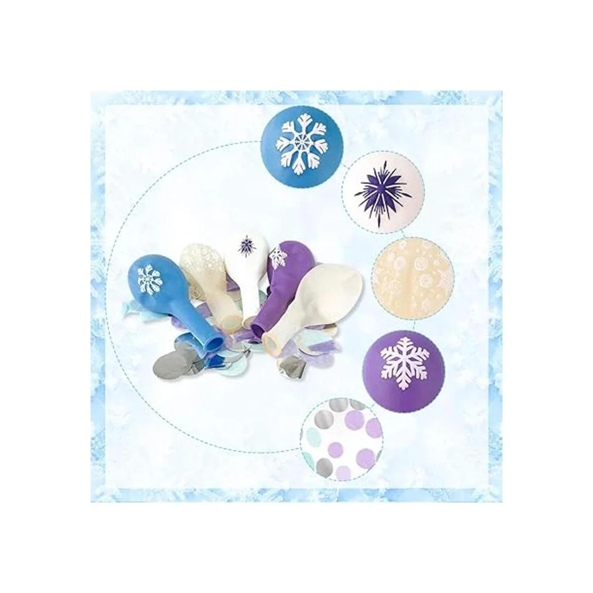 50 globos de copo de nieve con globos de látex morado_3