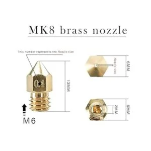 XIFOWE Boquillas MK8 24 boquillas de latón para impresora_3