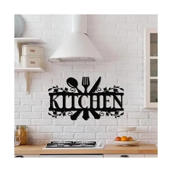 Letrero de metal de cocina letreros de cocina decoración_3