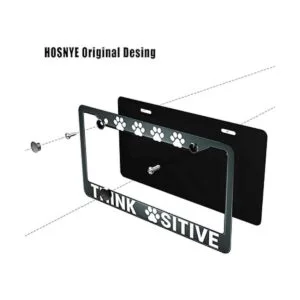 HOSNYE Think Paw Sitive Marco de placa de matrícula para_3