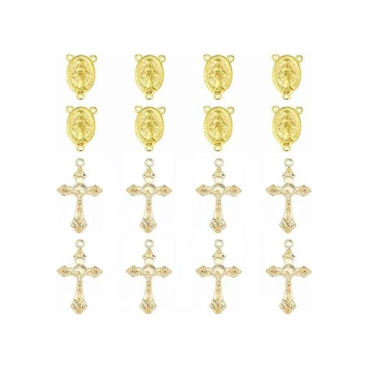 SUNNYCLUE 40 piezas de rosario de estilo tibetano dorado_1