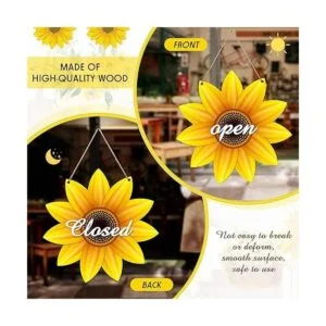 Percha de puerta de madera de girasol sin terminar con_3