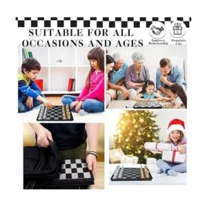 Juego de ajedrez de viaje Juego de ajedrez plateado y_7