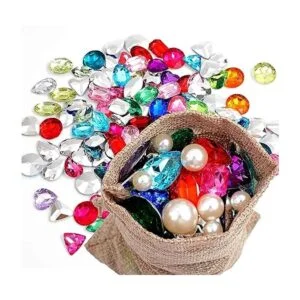 DEODARI 115 joyas de tesoro falsas con perlas en bolsa de_3
