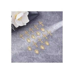 SUNNYCLUE 40 piezas de rosario de estilo tibetano dorado_5