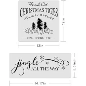 8 plantillas de Navidad grandes de 12 x 12 pulgadas_3