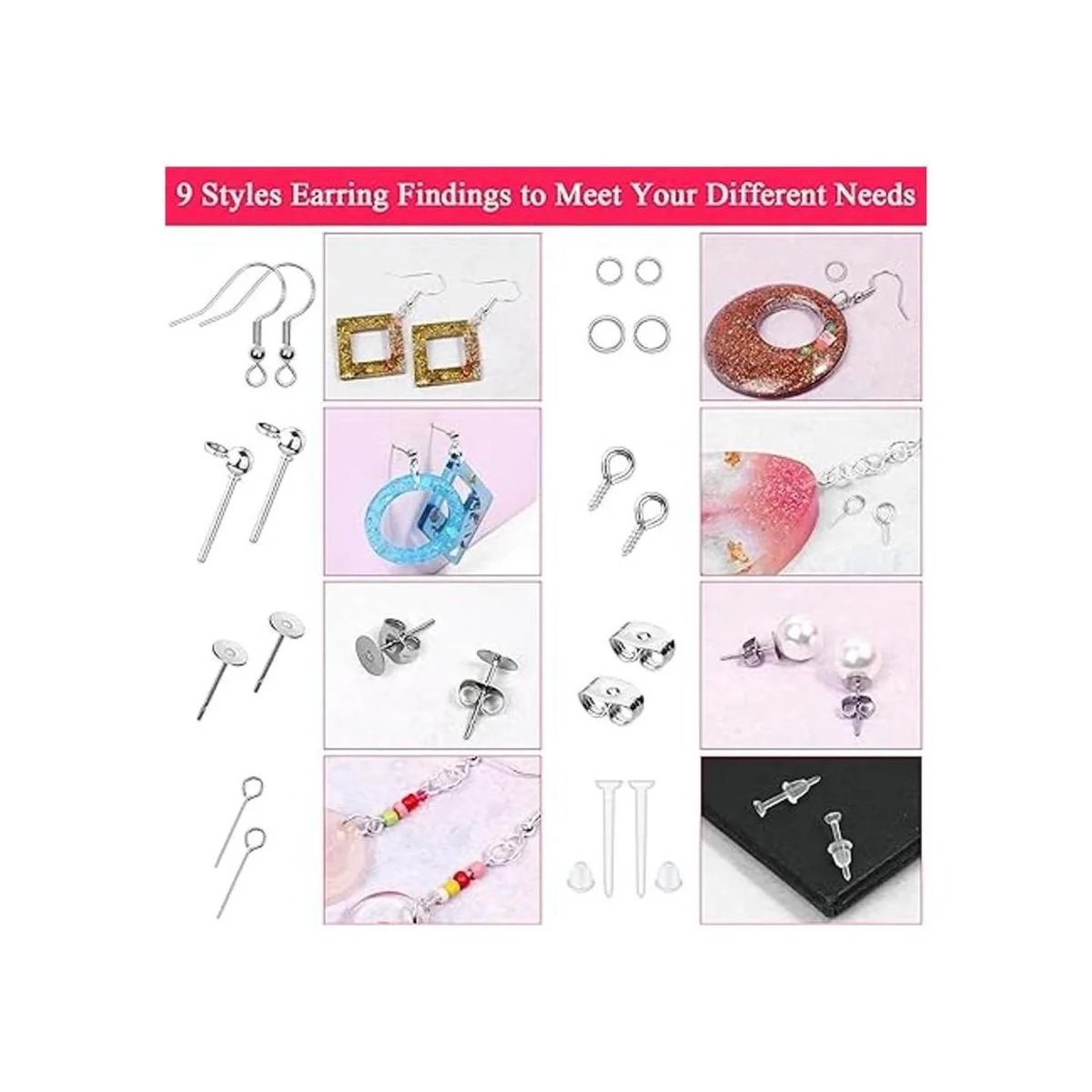 Cludoo Kit de fabricación de aretes 2393 ganchos_5