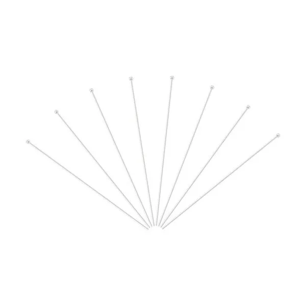 Craftdady 115 alfileres de cabeza de bola de plata de_1