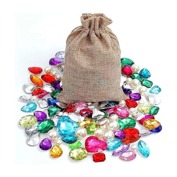 DEODARI 115 joyas de tesoro falsas con perlas en bolsa de_2