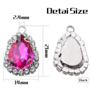 20 colgantes de abalorios de cristal con forma de gota de_3