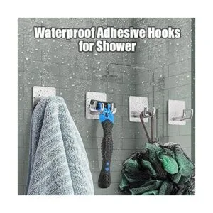 YasTant 4 ganchos autoadhesivos de pared para afeitar_3