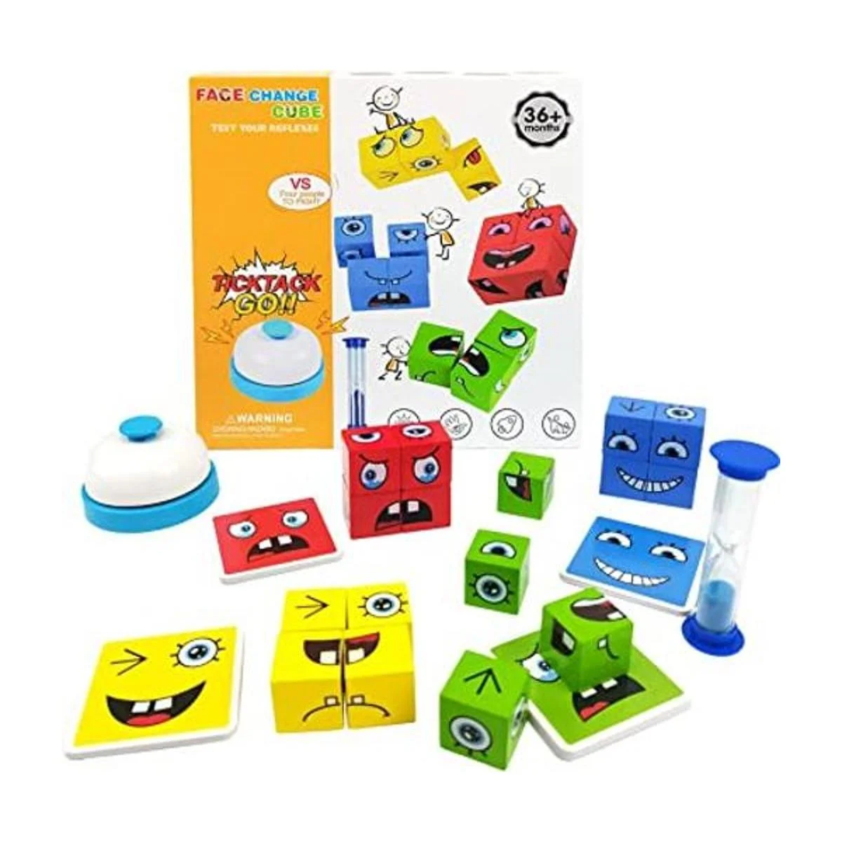 Rompecabezas de bloques a juego con expresiones de madera_1