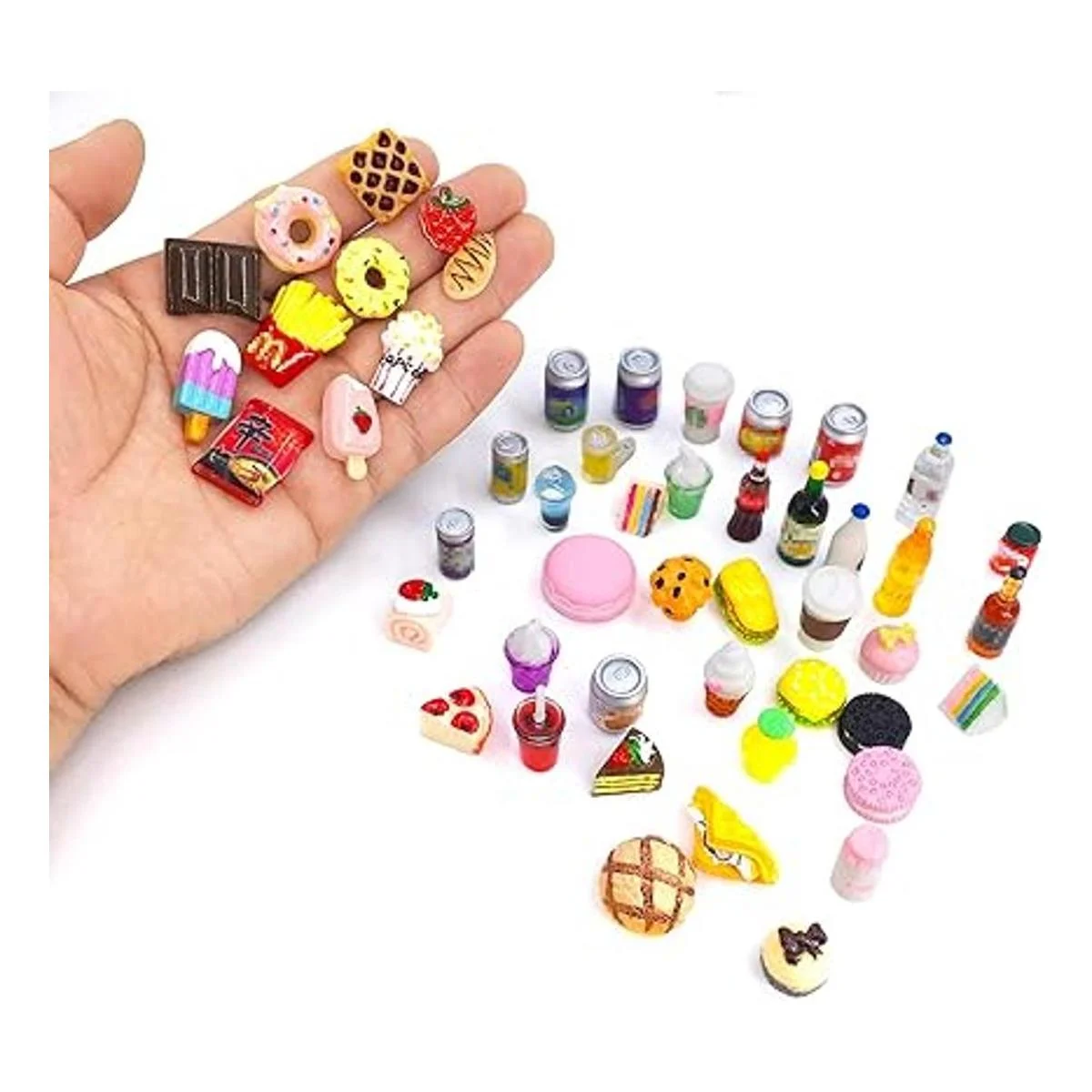 50 botellas miniatura de alimentos para bebidas latas de_6