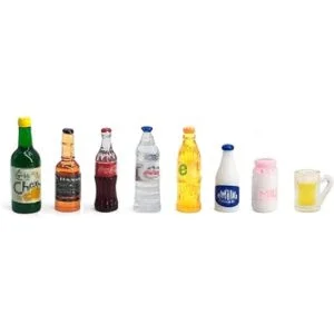 50 botellas miniatura de alimentos para bebidas latas de_5