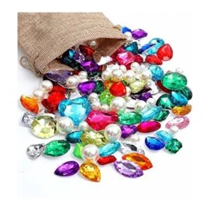 DEODARI 115 joyas de tesoro falsas con perlas en bolsa de_1