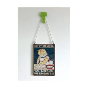 Kitty Biscuits You Need We Knead Cartel de lata vintage_3