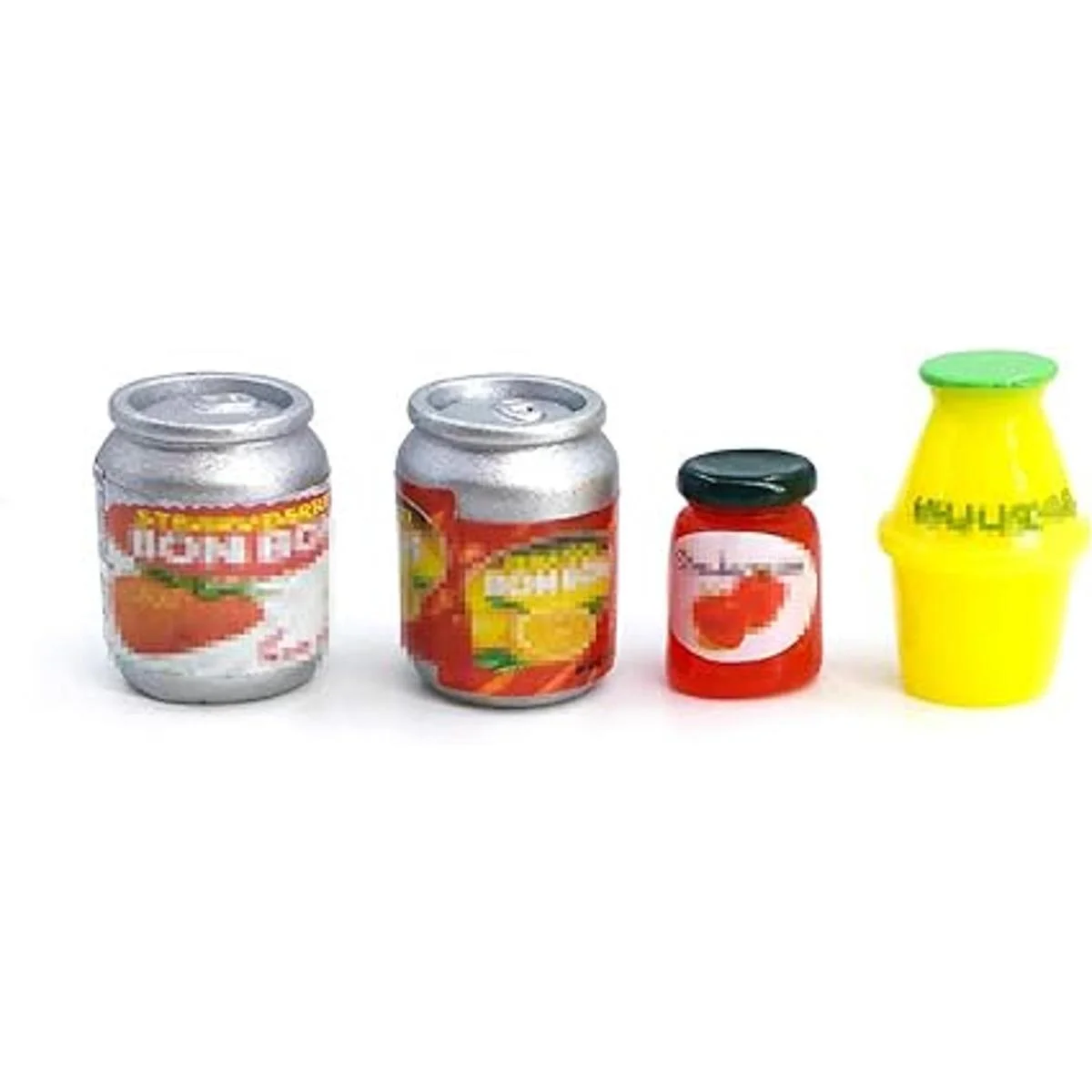 50 botellas miniatura de alimentos para bebidas latas de_4