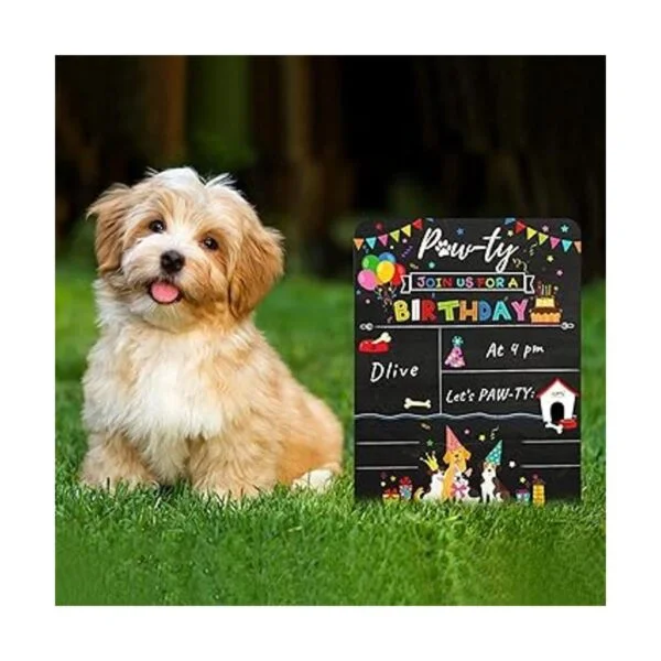 Cartel de pizarra de cumpleaños para mascotas letrero de_7