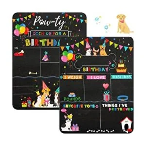 Cartel de pizarra de cumpleaños para mascotas letrero de_1
