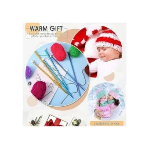 Juego de 6 piezas3 pares de agujas de tejer rectas de_5