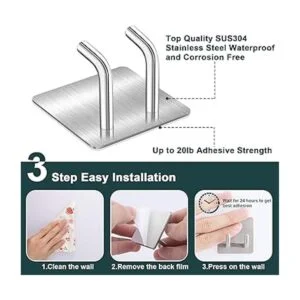 YasTant 4 ganchos autoadhesivos de pared para afeitar_6