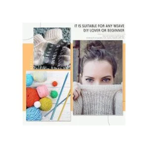 Juego de 6 piezas3 pares de agujas de tejer rectas de_4