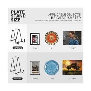 Livelab Plate Stands for Display 3 Pack 6 Inch Picture_6