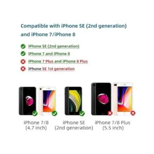 K TOMOTO Funda compatible con iPhone SE 3 y 2_5