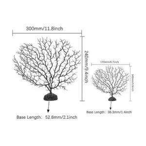 Piutouyar 2 decoraciones de coral de abanico de mar rama_2