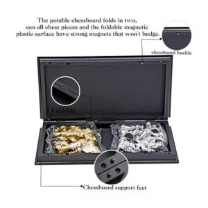 Juego de ajedrez de viaje Juego de ajedrez plateado y_6